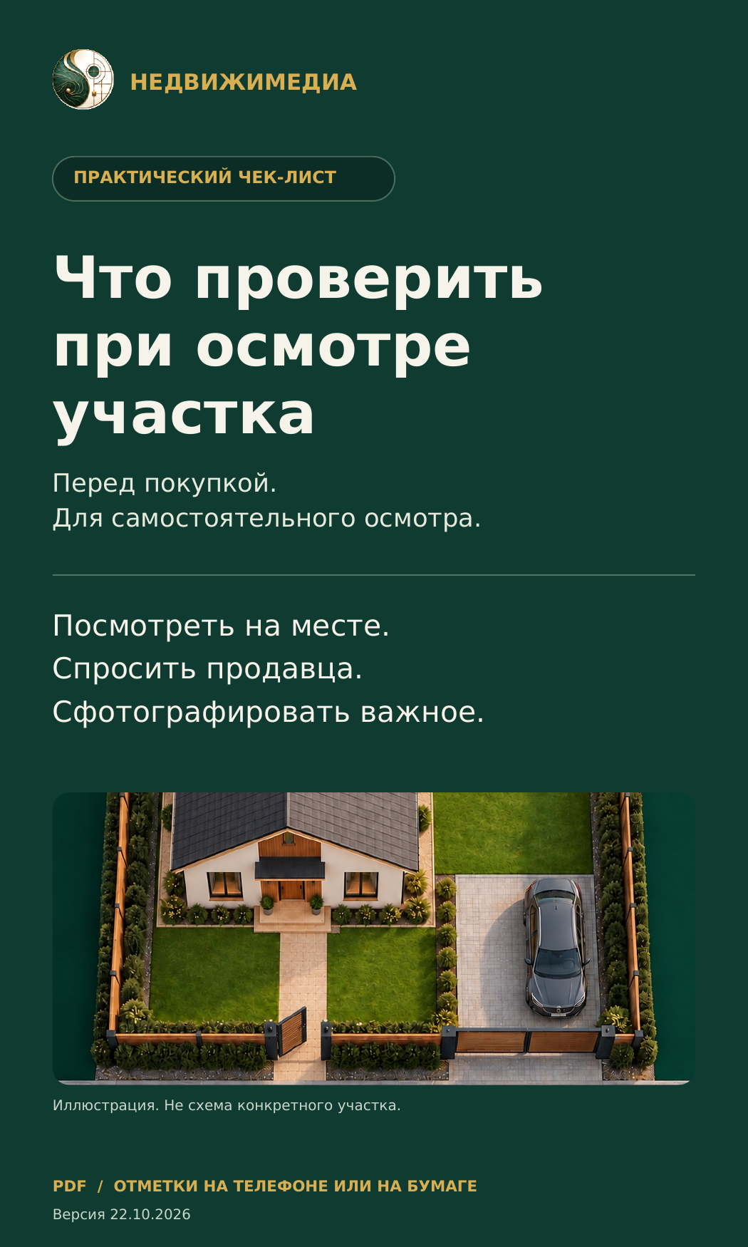Осмотр участка за 30 минут
